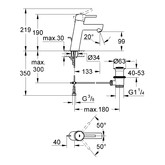 Смеситель для раковины Grohe Concetto 23450001 с донным клапаном