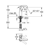 Смеситель для раковины Grohe Essence+  23463001