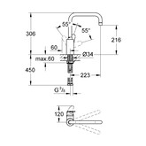 Смеситель для кухни Grohe Eurodisc Cosmopolitan 32259002