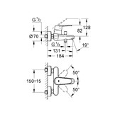 Смеситель для ванны GROHE Eurodisc Cosmopolitan 33390002