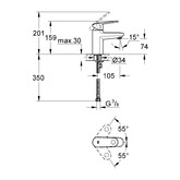 Смеситель для раковины Grohe Europlus II 33163002