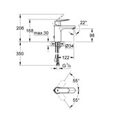 Смеситель для раковины Grohe Eurosmart Cosmopolitan 23326000 с цепочкой