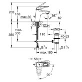 Смеситель для раковины Grohe Eurostyle 2015 23374003 с энергосберегающим картриджем и донным клапаном