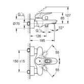 Смеситель для ванны GROHE Eurostyle 2015 33591003