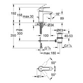 Смеситель для раковины Grohe Eurostyle Cosmopolitan 23037002 с донным клапаном