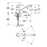 Смеситель для кухни Grohe Eurosmart Cosmopolitan 33977002 с низким изливом