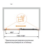 Душевая дверь Cezares Pratico BF-1-100-C прозр.стекло 