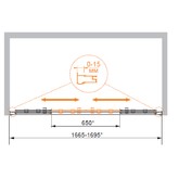 Душевая дверь Cezares Pratico BF-2-160-C прозр.стекло 