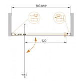 Душевая дверь Cezares Eco BA-1-80-C прозр.стекло 