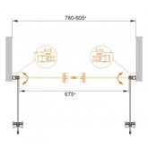 Душевая дверь Cezares Eco B-2-80-C прозр.стекло 