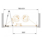 Душевая дверь Cezares Eco BS-80-C прозр.стекло 