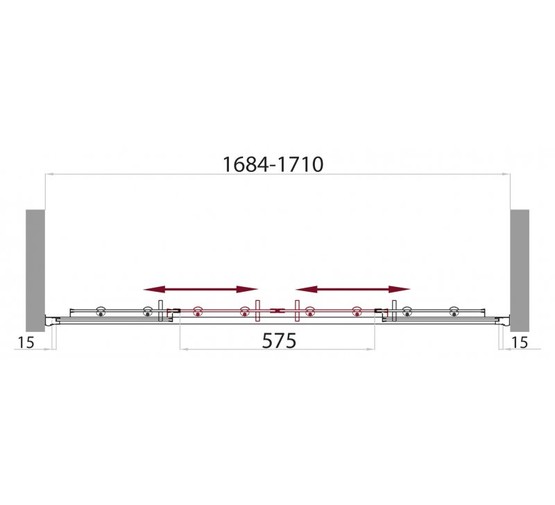 Шторка для ванны BelBagno Uno VF-2-170/145-C 1700x1450 прозр.стекло 