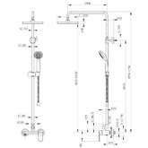 Душевая система Bravat Opal F9125183CP-A-RUS со смесителем хром