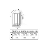 Душевой угол Ravak Supernova SKCP4 - 80 сатин + стекло Транспарент