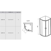 Душевой угол Ravak Blix BLCP4 - 90 сатин + стекло Грэйп