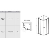 Душевой угол Ravak Blix BLCP4 Sabina - 80 хром + стекло Транспарент