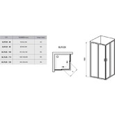 Душевой угол Ravak Blix BLRV2K+ BLRV2K - 80 белый + стекло Грэйп