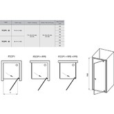 Душевая дверь Ravak Pivot PDOP1 -90 хром + стекло Транспарент