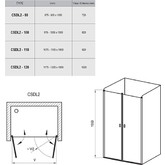 Душевая дверь Ravak Chrome CSDL2-110 сатин + стекло Транспарент