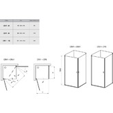 Душевой угол Ravak Chrome CRV1+CRV1  - 90 хром + стекло Транспарент
