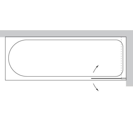 Шторка для ванны Vegas Glass EV 75 750х1400 золото,стекло шиншилла