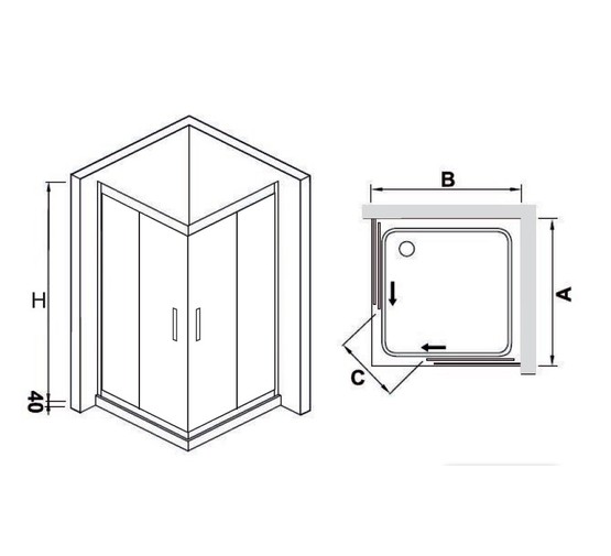 Душевой угол RGW Hotel HO-31 1000x1000 хром,прозр.стекло 