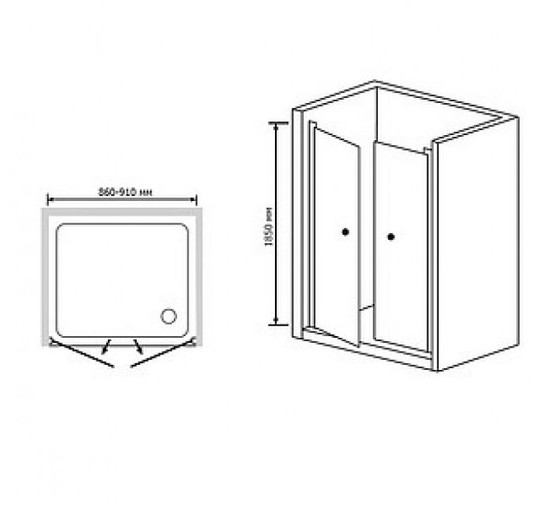 Душевой угол RGW Passage PA-47 800x700 хром,прозр.стекло 