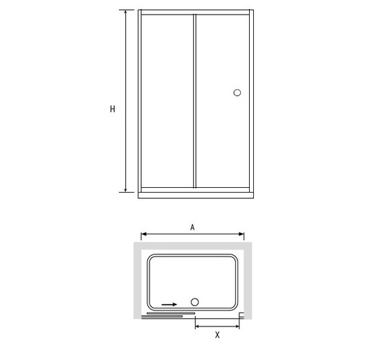 Душевая дверь RGW Classic CL-12 1000x1850 хром, прозр.стекло