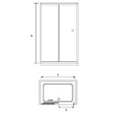 Душевая дверь RGW Classic CL-12 1100x1850 хром, прозр.стекло