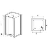 Душевой угол RGW Classic CL-31 1000x1000 хром,прозр.стекло 