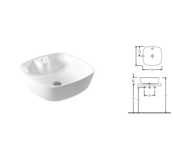 Раковина накладная Serel Washbasin 3016 46 см