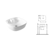 Раковина накладная Serel Washbasin 3016 46 см