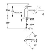 Смеситель для раковины Grohe Eurosmart Cosmopolitan 23327000