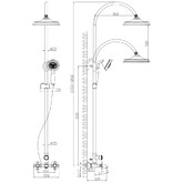 Душевая система Lemark Duetto LM5762C со смесителем хром