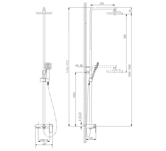 Душевая система Lemark Tropic LM7005C со смесителем хром