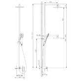 Душевая система Lemark Tropic LM7005C со смесителем хром