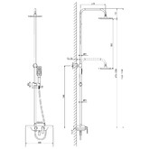 Душевая система Lemark Tropic LM7006C со смесителем хром