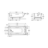 Акриловая ванна Roca BECOOL 170x80