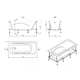 Акриловая ванна Roca LINE 170x70