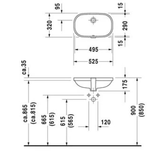 Раковина встраиваемая Duravit D-Code 0338490000 50 см