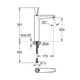 Смеситель для раковины Grohe Eurodisc Joy 23428000