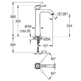 Смеситель для раковины Grohe Grandera 23313000