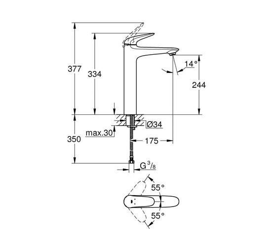 Смеситель для раковины Grohe Eurostyle New 23719003 