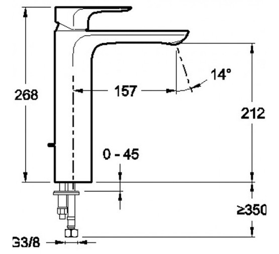 Смеситель для раковины Jacob Delafon  ALEO  E72299-4-CP