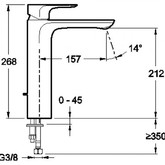 Смеситель для раковины Jacob Delafon  ALEO  E72299-4-CP