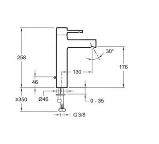 Смеситель для раковины Jacob Delafon Cuff E37303-CP