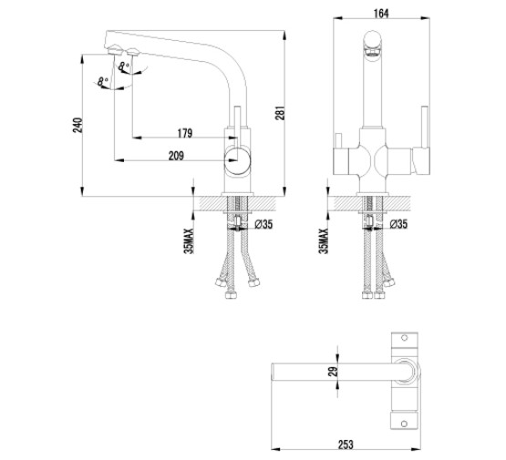 Смеситель для кухни Lemark Comfort LM3061C