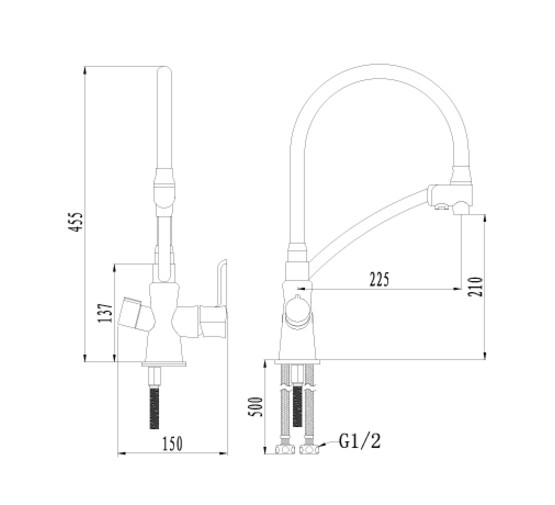 Смеситель для кухни Lemark Comfort LM3070C