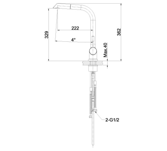 Смеситель для кухни Lemark Expert LM5075S хром матовый