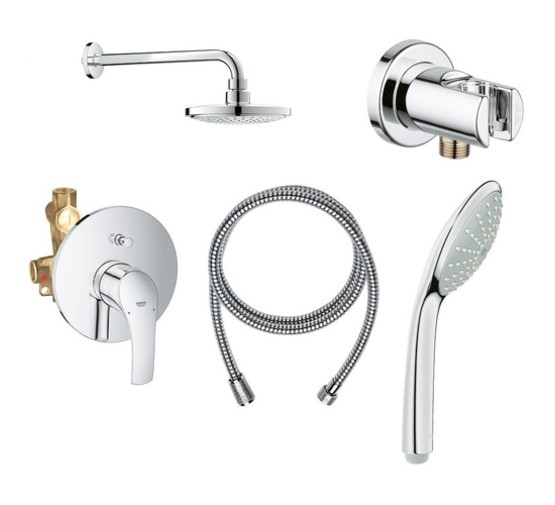 Душевая система Grohe Eurosmart 124440 со смесителем хром